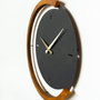 Wallity Moon Time Reloj de Pared de Madera y Metal APS117